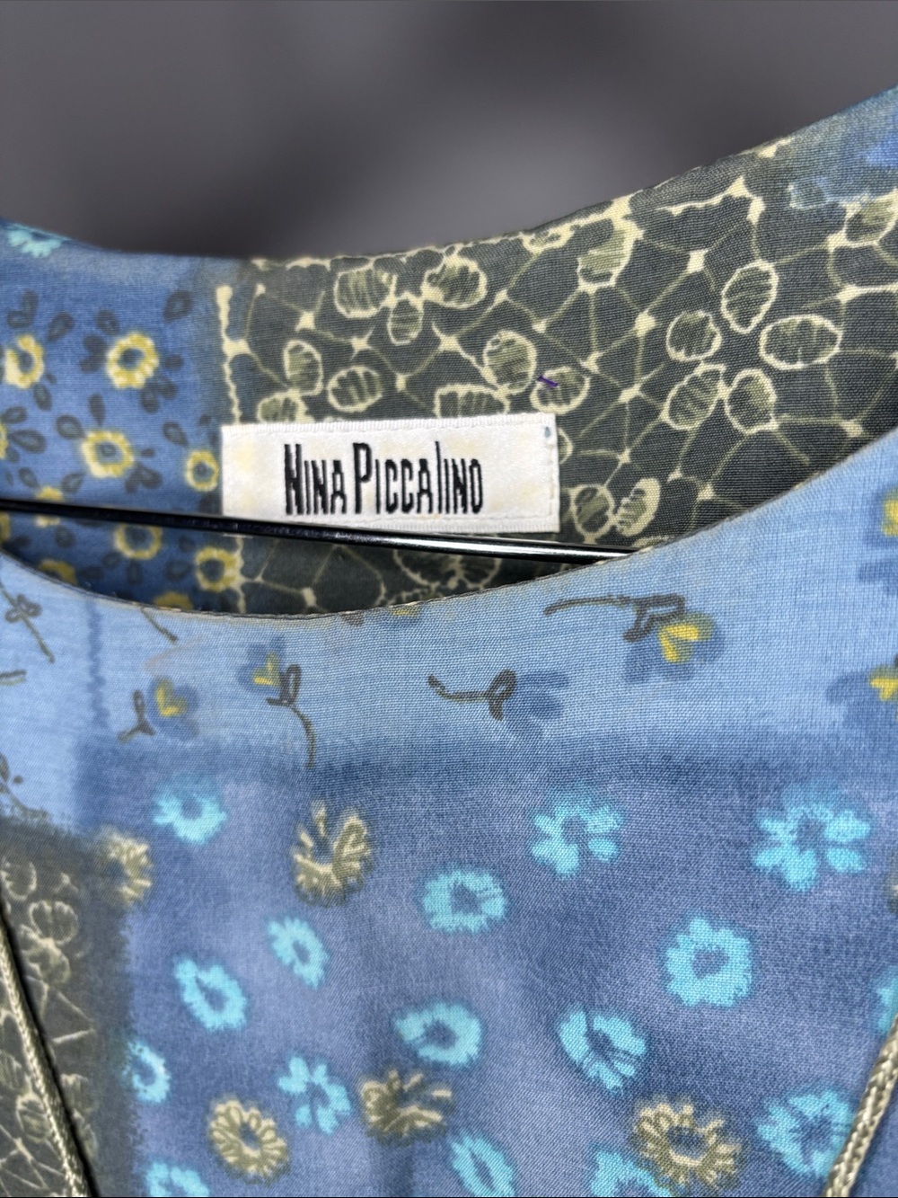 Y2K Nina Piccalino Patchwork Dress Detachable Necklace Charm - Picture 4 of 8